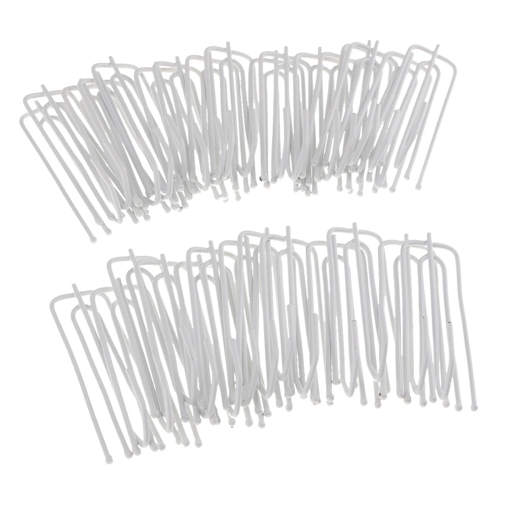 30 Pieces Stainless Steel Window Curtain Clip Tape Hooks Deep Prong Pinch Pleat Hanging Goblet