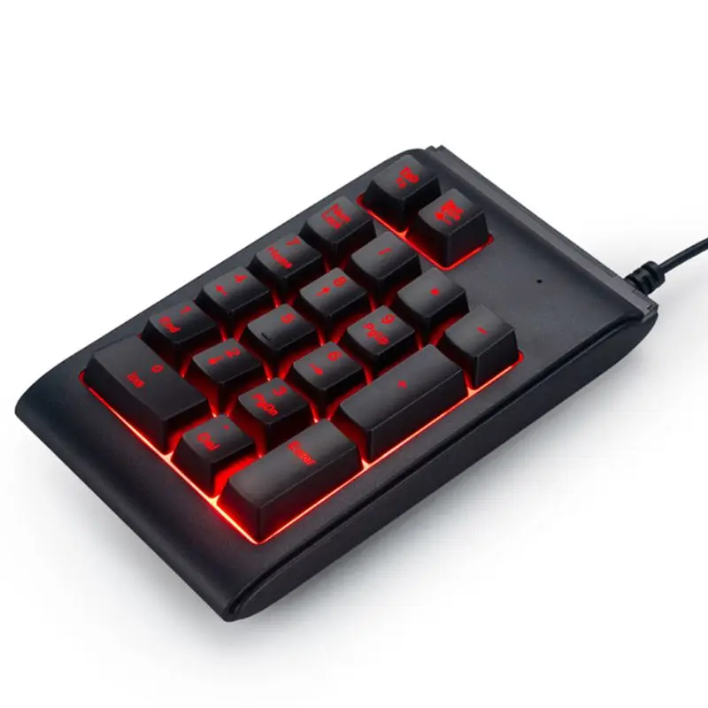 

Three Colors RGB Backlit USB Wired Keyboard Waterproof Number Pad Numeric Keypad Mini Numpad Multifunctional Digital Keyboard