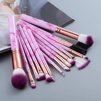 

15pcs Marble Makeup Brushes Set Cosmetic Tools Foundation Eyebrow Comb Eyeshadow Eyelash Brush Professional Brochas Maquillaje