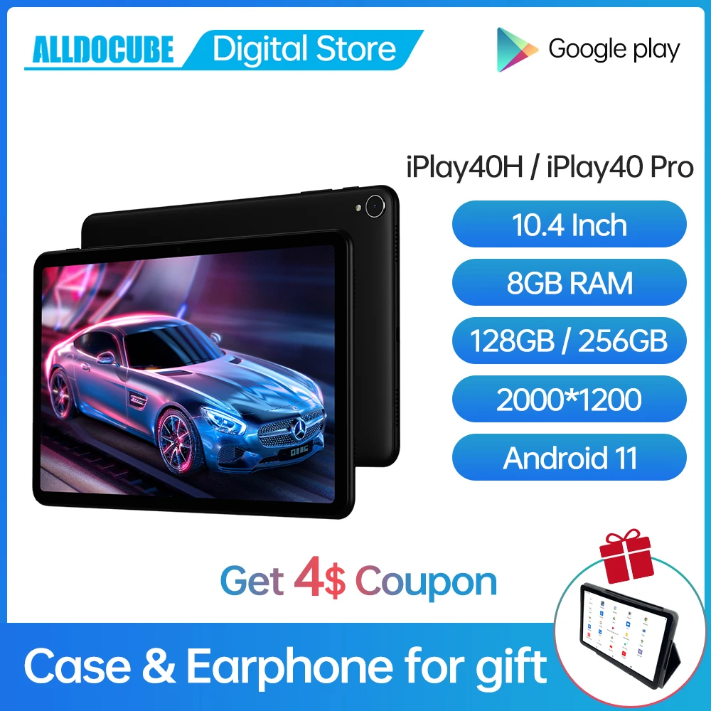Планшет Alldocube iPlay 40H 10 4 дюйма 8 + 128 ГБ ядер Android 11 2000x1200 4G LTE Wi-Fi | Компьютеры и офис