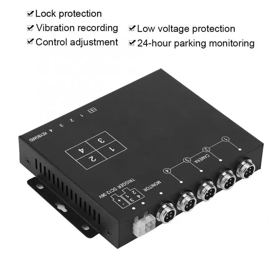 4-полосная видеорегистратор AHD 360 градусов Панорама панорамный обзор система DVR вождения Камера IP67 тире Камера автомобильные аксессуары