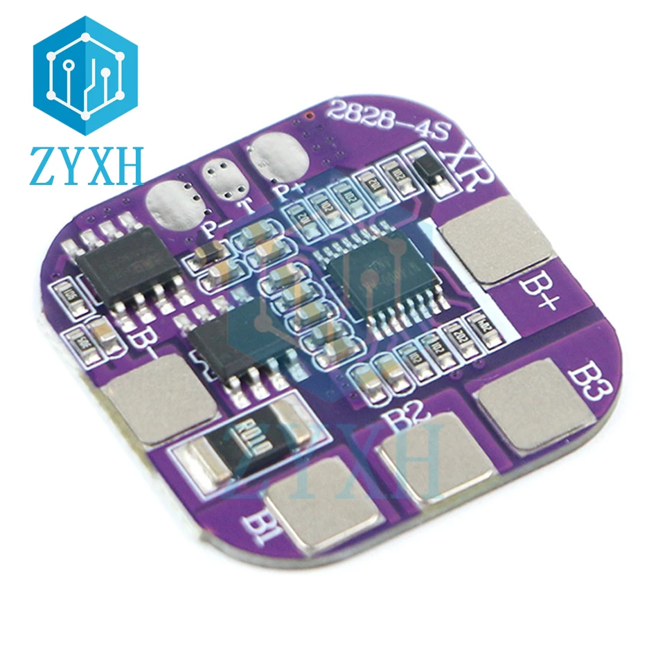 BMS 14500 배터리 충전기 보드, 공통 포트 단락 보호, 태양광 LED 가로등, 파워 뱅크 충전용, 4S 5A, 14.8V