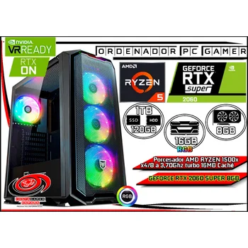 

Computer Desktop PC Gamer AMD Ryzen 5 16 hard gb Ram DDR4 1TB HDD 120 hard gb SSD Graphic Art rtx 2060 super 8 hard gb GDDR6 + wifi + win 10