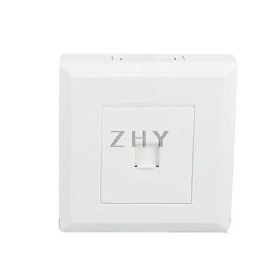 

White Single Gang RJ11 6P2C Telephone Outlet Socket Wall Plate Panel 16A 250V AC