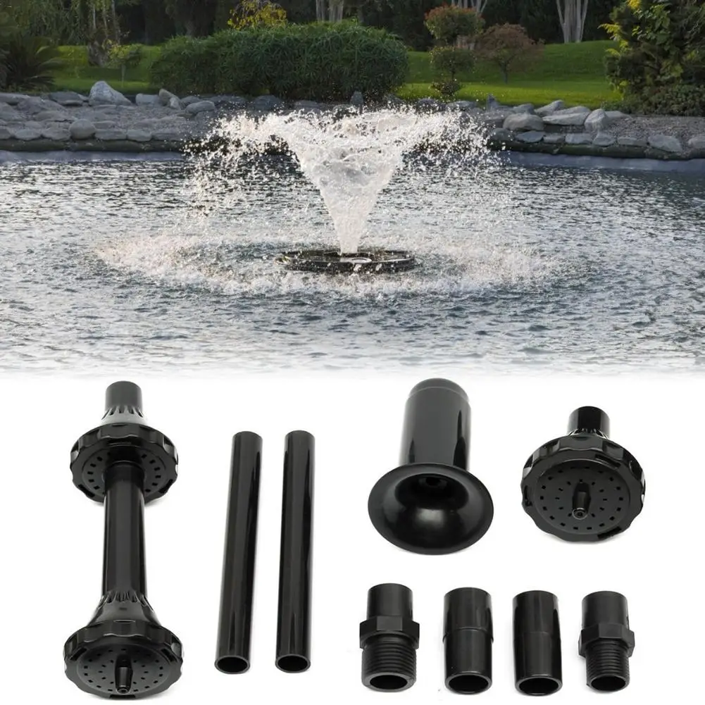 

9PCS/Set Fountain Pump Nozzle Kit Garden Pool Pond Outdoor Fountain Waterfall Multi-function Plastic Nozzles Spray Head Garden