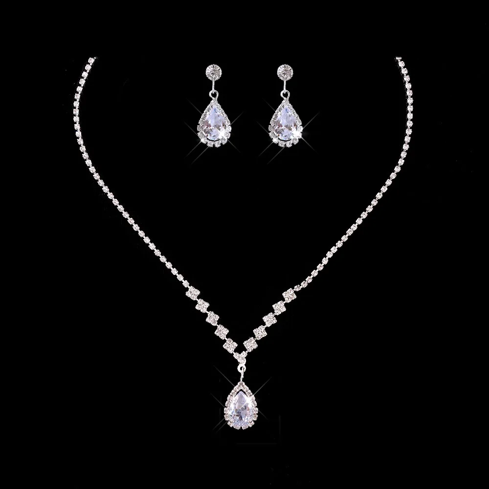 Модная цепочка Стразы с фианитами в форме ангела каплевидное ожерелье серьги