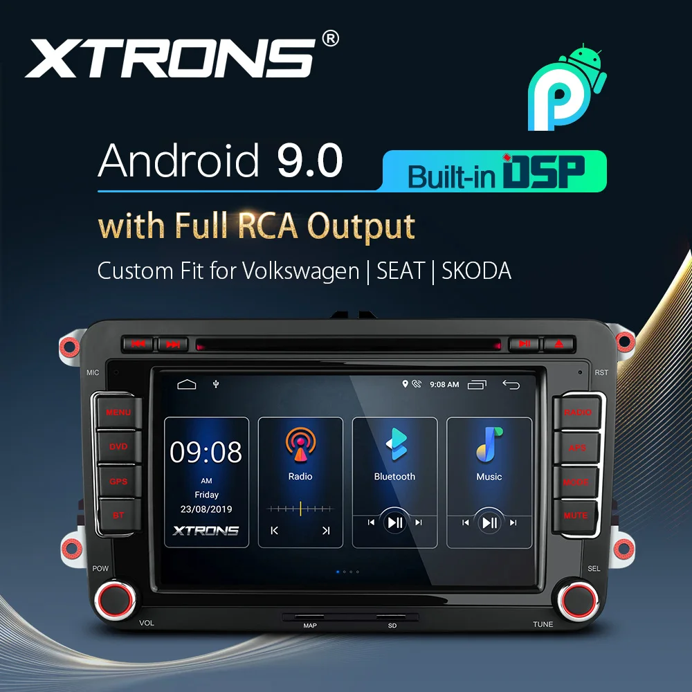 XTRONS 7 &quotВстроенный DSP Android 9 0 HD Автомобильный dvd-плеер с экраном подходит для Volkswagen