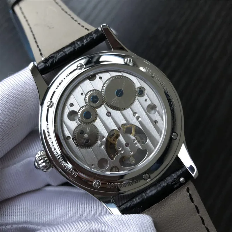 Супер Роскошные Мужские Оригинальные ST8002 Tourbillon Move Мужские t часы из крокодиловой кожи мужские механические часы сапфировое стекло