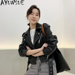 AYUNSUE Genuine Leather Jacket Women Real Sheepskin Coats Ladies Short Korean Style Jackets Famale Chaqueta Cuero Mujer SQQ78