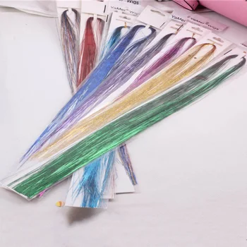 

2019new Girl Personality Colorful Wig Bundle Colorful Shiny Light Colorful Children Illusion Hair Without Trace Hair Accessories