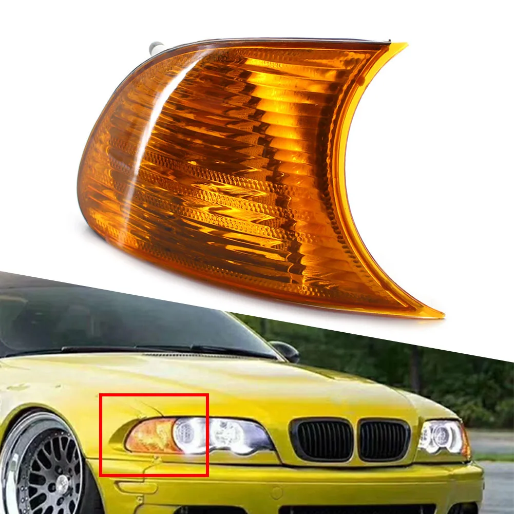 Front Right Car Turn Signal Light Housing Shell With Amber Lens For Bmw