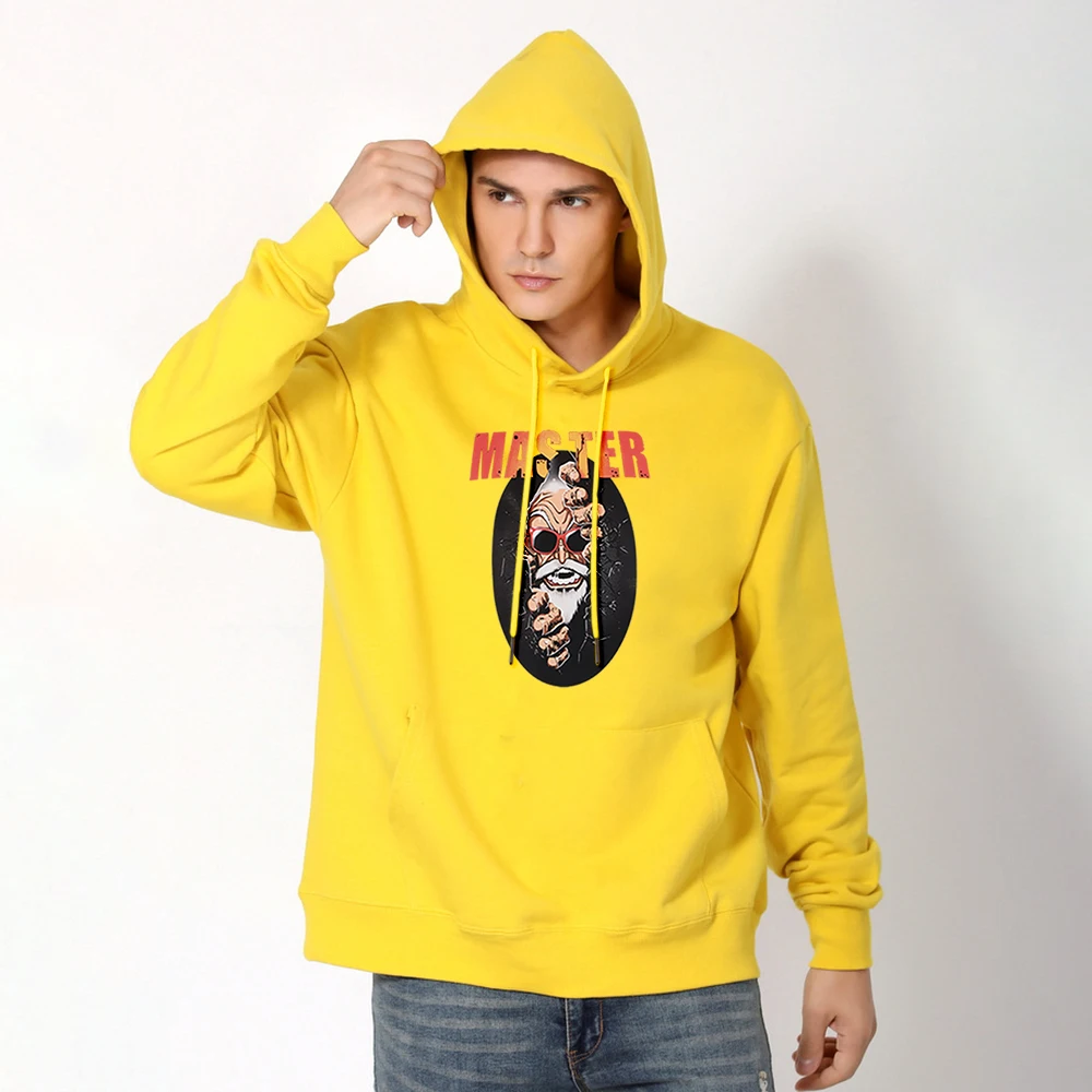 

Angry Jackie Chun Sweatshirt Dragon Ball Cool Letters Men's Hoodies Fashion Brand Male Pullovers Long Sleeve Punk Mens Clothing