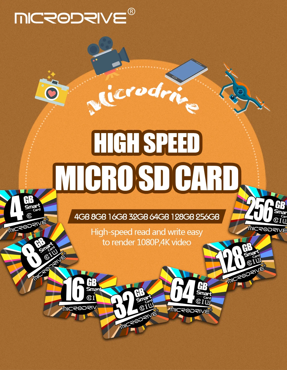 Micro SD карта 32 Гб 64 Гб 128 Гб карта памяти 16 ГБ 8 ГБ 4 ГБ флэш-карты cartao de memoria tf карта Высокое качество microSD