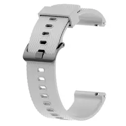Silicone Wrist Strap for Smart Watches - 20mm Band Replacement (Gray)