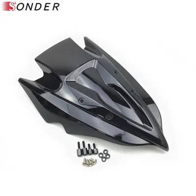 Black Лобовое стекло для Kawasaki Z250 Z300 Z 250 300 2013 Double Bubble ветровое стекло ветровые дефлекторы мотоцикл - Цвет: Black