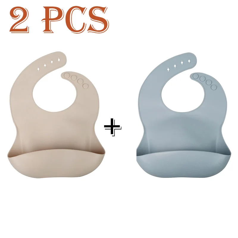 Hot Sale Infant Bibs Feeding-Cloth Adjustable Boys Waterproof Silicon Toddle Newborn Girls 2pcs 9YaLQkOl1pk