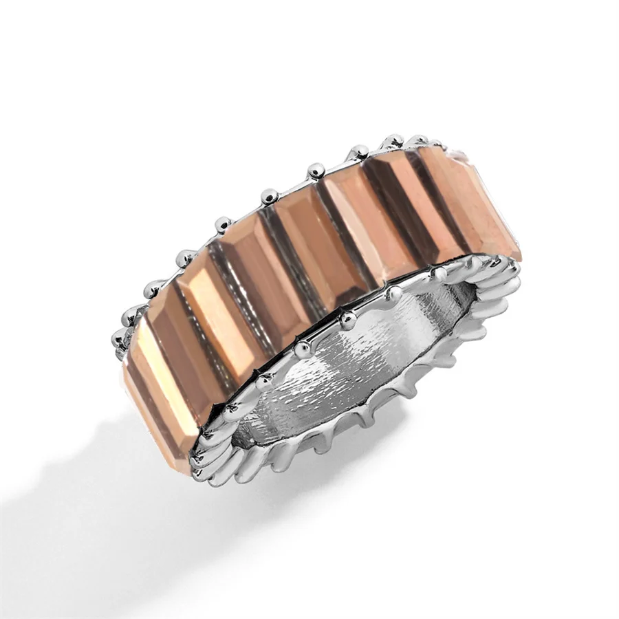 New Luxury Cubic Zirconia Rings For Women Fashion Red Blue Copper Plated Finger Rings Zircon Statement Wholesale Bulk Jewelry