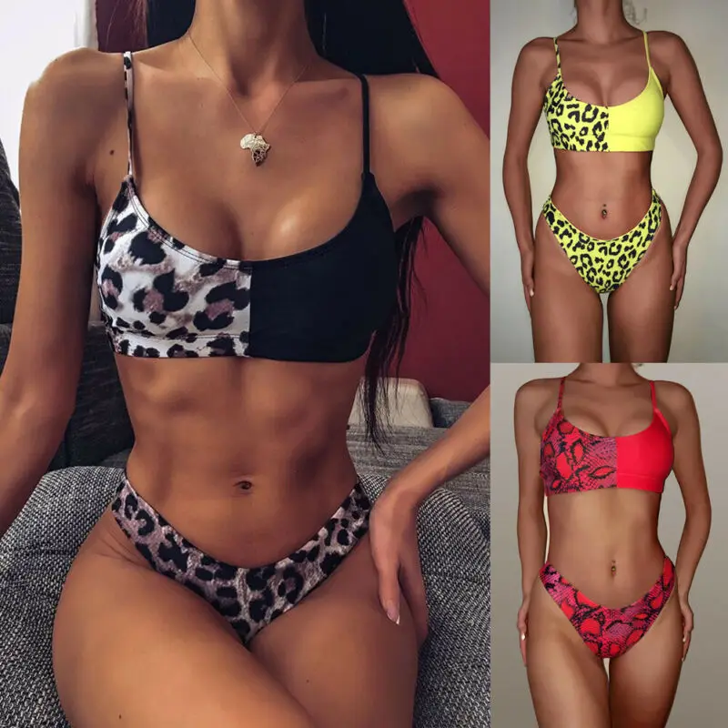 

US Women Bikini Set Swimsuit Beachwear Swimwear push up monokini Bra Bathing