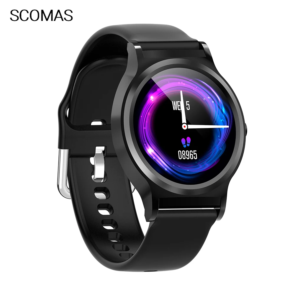 

SCOMAS Smart Watch Blood Pressure Oxygen Fitness Bracelet Watch Heart Rate Monitor IP67 Men Women Sport Smartwatch for iphone