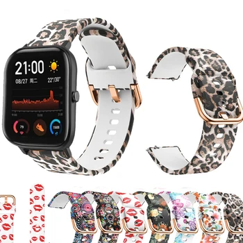 

20MM Printing Silicone Straps For Xiaomi Huami Amazfit Bip/Bip S 1S/Lite Smart Watch Band Wrist Bracelets For Amazfit GTR 42MM
