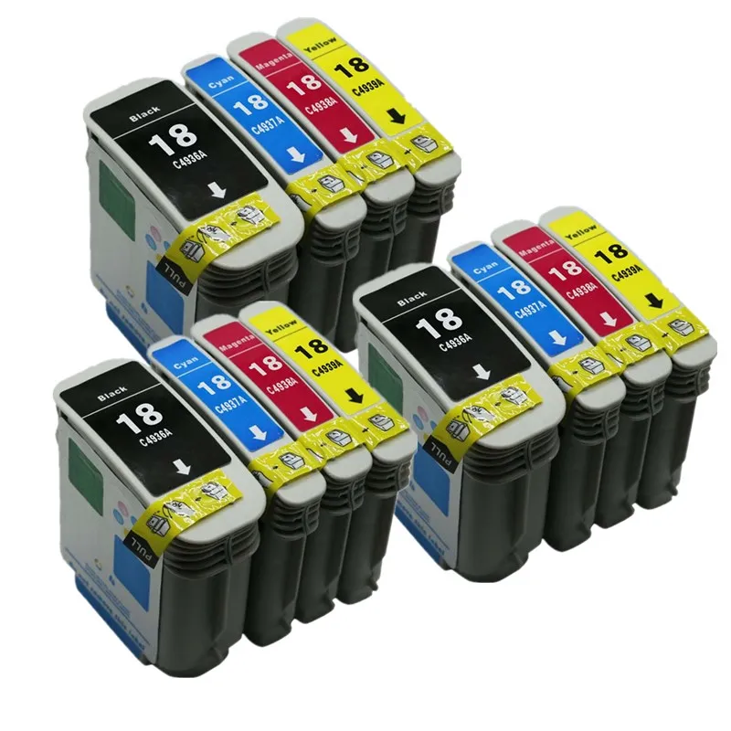 3SET 12PCS Чернильные картриджи для HP18 18 XL HP18XL 18XL C4936A Officejet Pro K5300 K5400dn K5400dtn L7380 L7580 L7590 K8600 струйный принте - Цвет: 3SET 12PCS