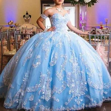 Тюлевое бальное платье с кружевной аппликацией на заказ, торжественное праздничное платье, бальное платье для девочек, Vestidos de 15 anos