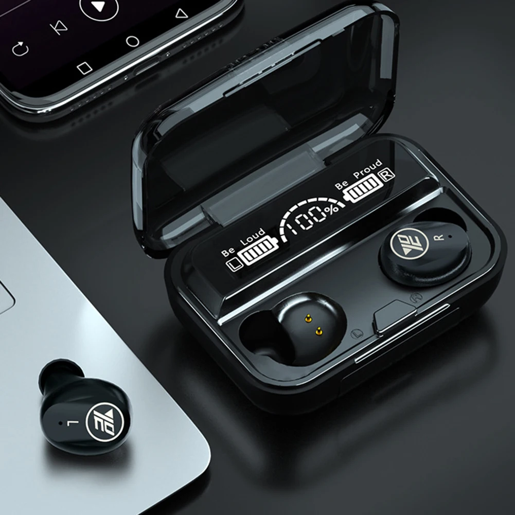 Wireless Earphone Earbuds TWS M16 Bluetooth 5 1 Gaming Headphone Stereo LED Display WIth Power Bank Headset Fone De Ouvido