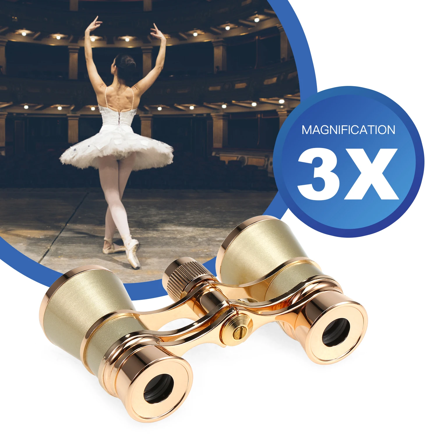 3x25 опера очки линзы Ретро металлический корпус мини Театральный бинокль с