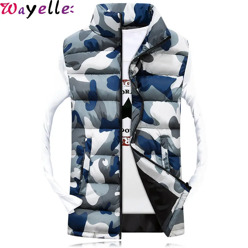 

Camouflage Mens Vests Outerwear 2019 Men Sleeveless Ultralight White Duck Down Winter Jacket Vest Men Windproof Warm Jackets