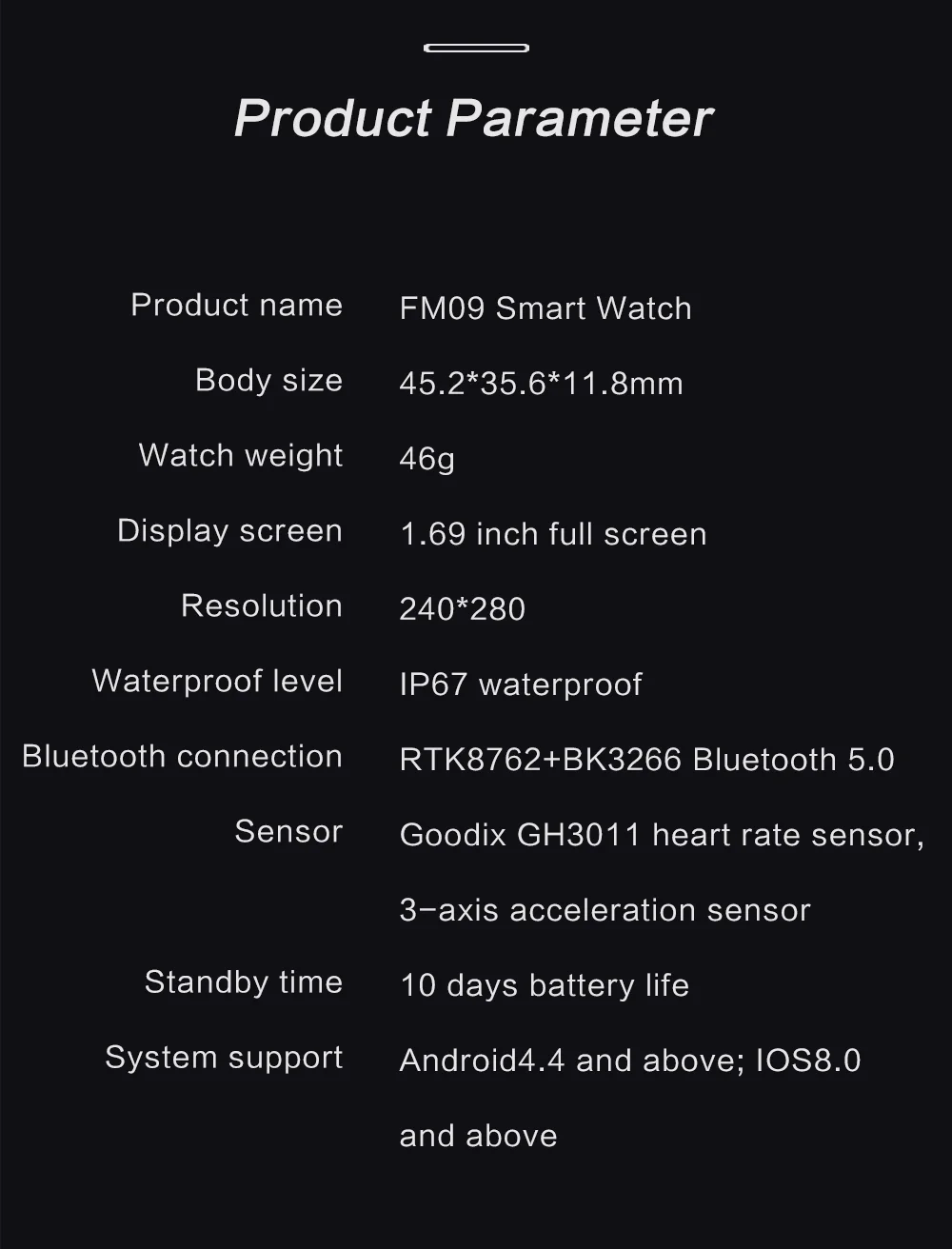 2021 New 1.69 Inch Smart Watch Men'S Sports Fitness Tracker Alarm Clock Heart Rate Sleep Monitoring Smartwatch Android Women