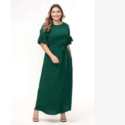 Sukienki, летнее платье, женское платье, элегантное, vestidos, женское платье размера плюс, одноцветное, с круглым вырезом, повседневное, винтажное, макси платье для женщин, fw408