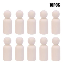 10 шт./компл. незавершенной колышки для кукол деревянная игрушка Наборы фигурки мини комплект туфель 34*12 мм нетоксичный подарки DIY деревянные игрушки аксессуары