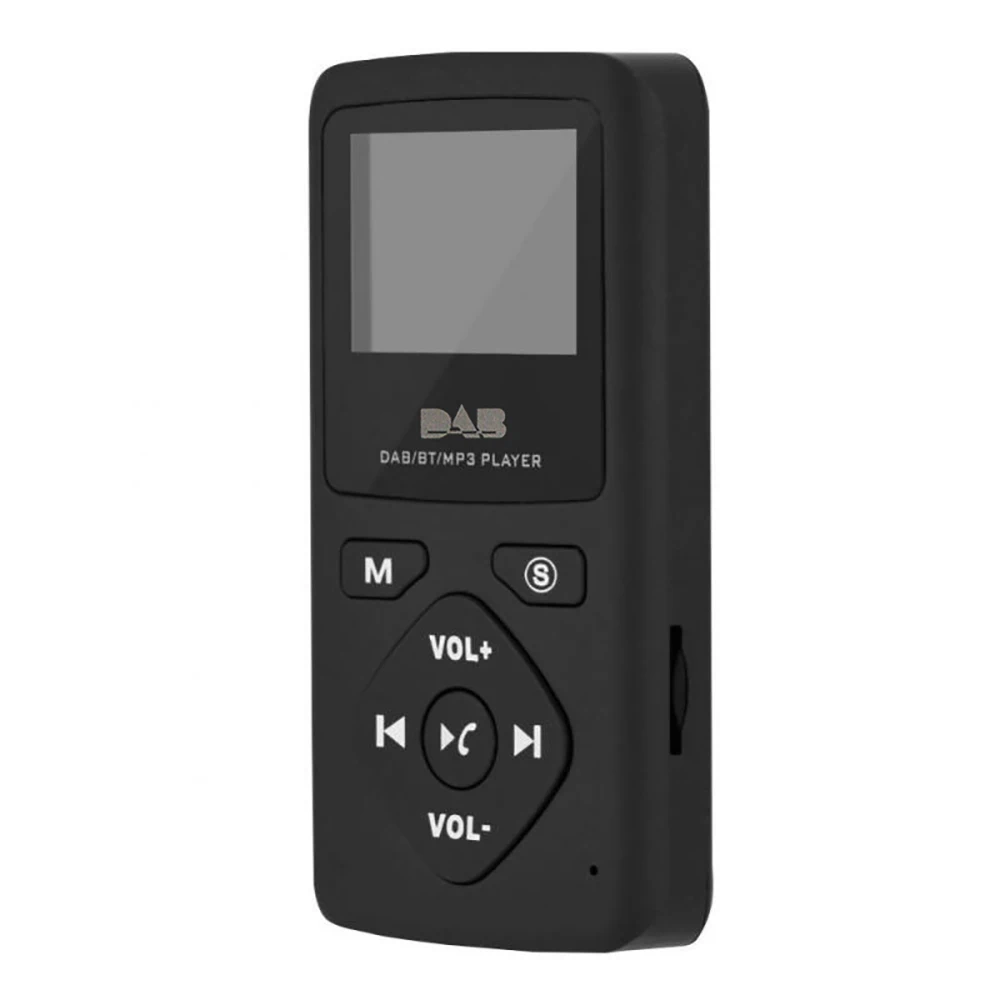 Портативный Bluetooth DAB+ fm-радио приемник с наушниками 1,8 дюймовый ЖК-экран Bluetooth MP3 плеер Профессиональный FM стерео радио
