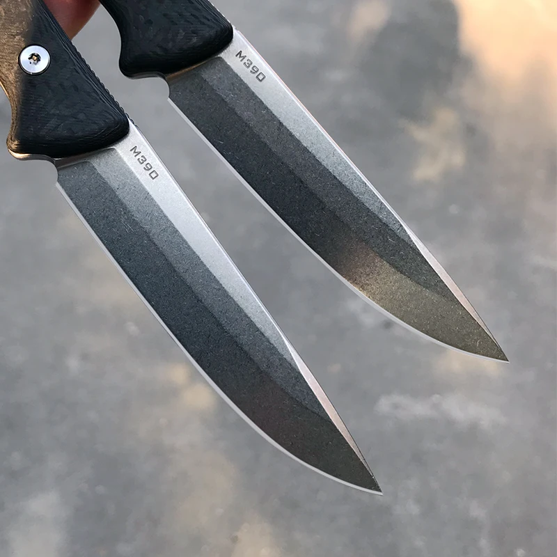 TURENZ-CPM M390 стальной нож с фиксированным лезвием, нож из углеродного волокна с ручкой, инструменты для активного отдыха, охотничий нож Kydex, бритва