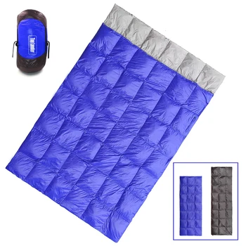 

Adults 2 Person Sleeping Case Winter Outdoor Double Duck Down Sleeping Bag Ultralight Compact Envelope Sleeping Bag for Camping