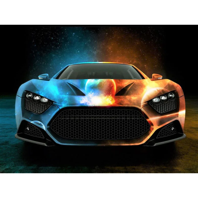 5D DIY Алмазная вышивка крестиком спортивный автомобиль Полный Круглый Набор алмазной вышивки Алмазная мозаика красочные автомастеры ручной работы