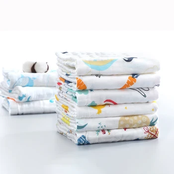 

Baby towel 100% cotton newborn antibacterial face wash handkerchief comfortable soft toddler muslin wipe cloth kids bath stuff