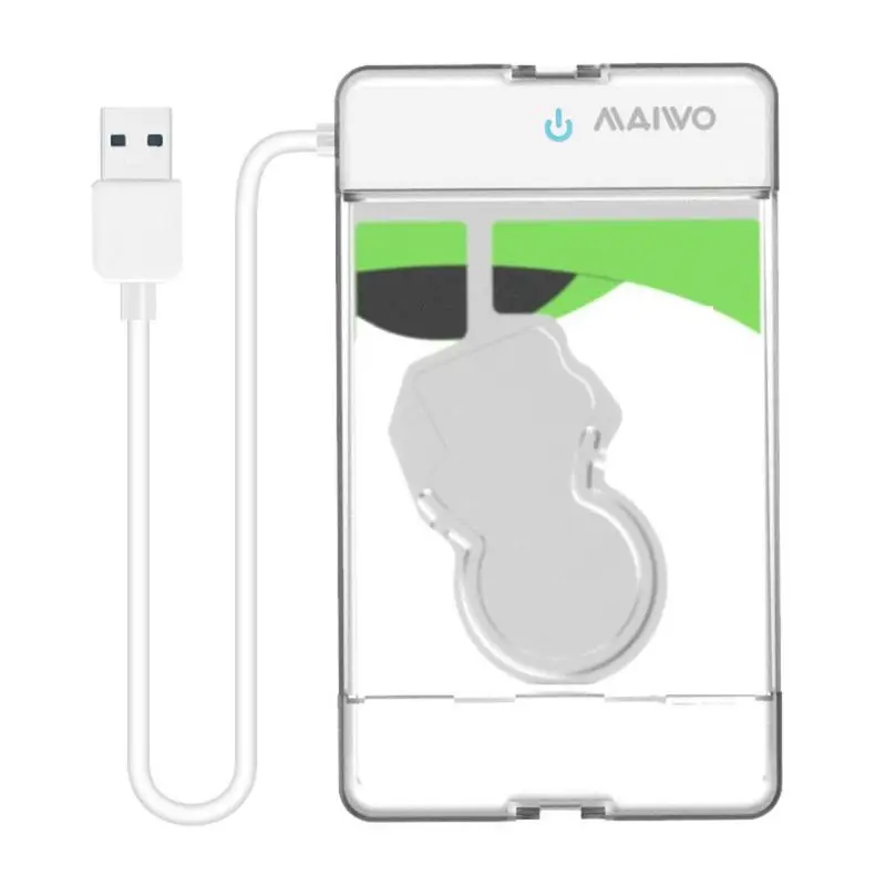 MAIWO K105 2,5 дюйма USB3.0 HDD чехол SATA для USB 3,0 адаптер последовательный порт внешний жесткий диск HDD корпус SSD диск чехол HDD коробка - Цвет: Белый