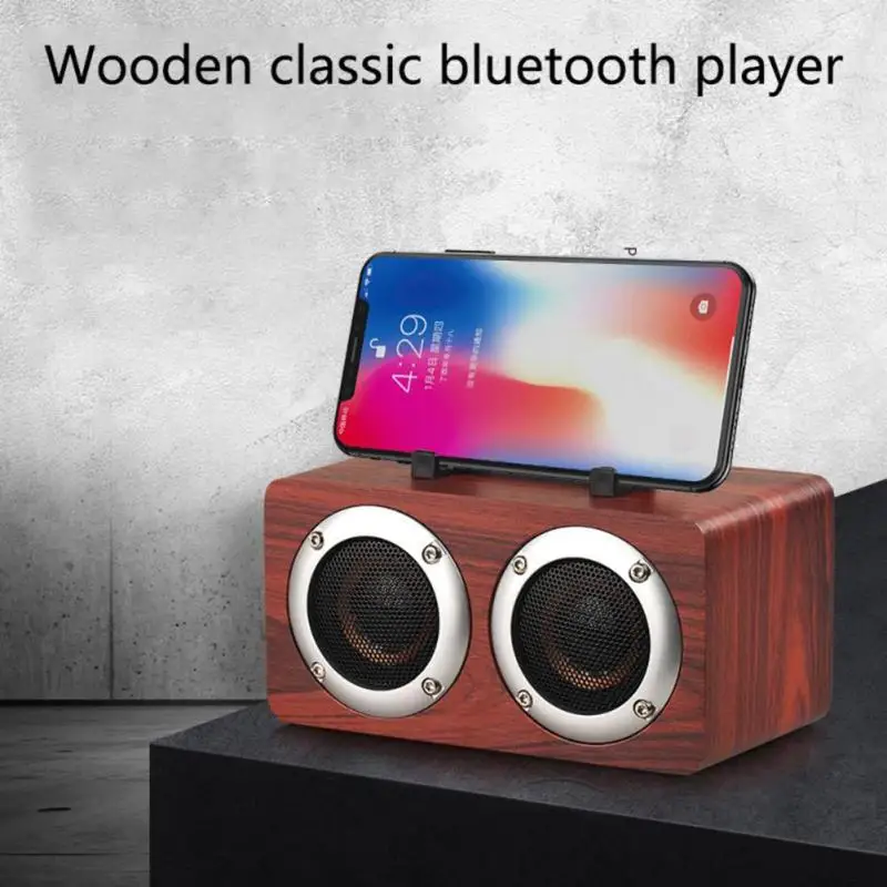 W5B портативный Bluetooth деревянный динамик Bluetooth мини динамик мобильный компьютер аудио беспроводной плеер