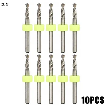 

10pcs 2.1-3.0mm PCB Printing Circuit Board Micro Mini Drill Bits Machine Carbide Kit Tungsten Steel Anti-seismic Spiral Angle