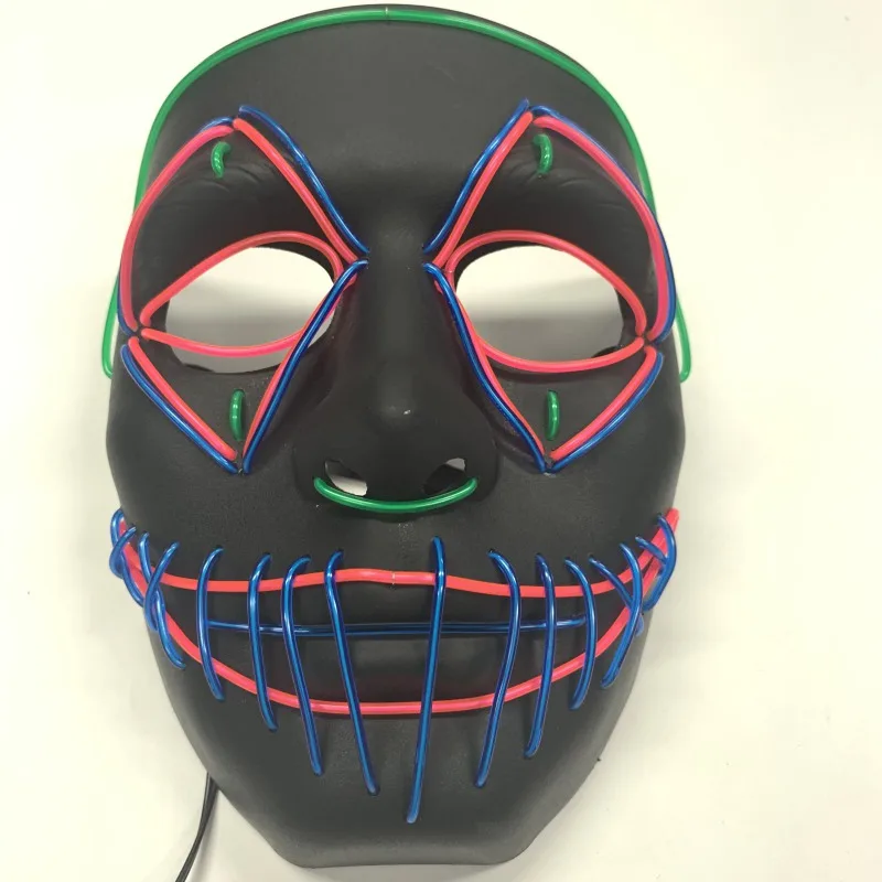 EL Wire Плетеный абажур на Хэллоуин маска светящаяся маска для косплея Жук Милая маска для фестиваля вечерние AXIR