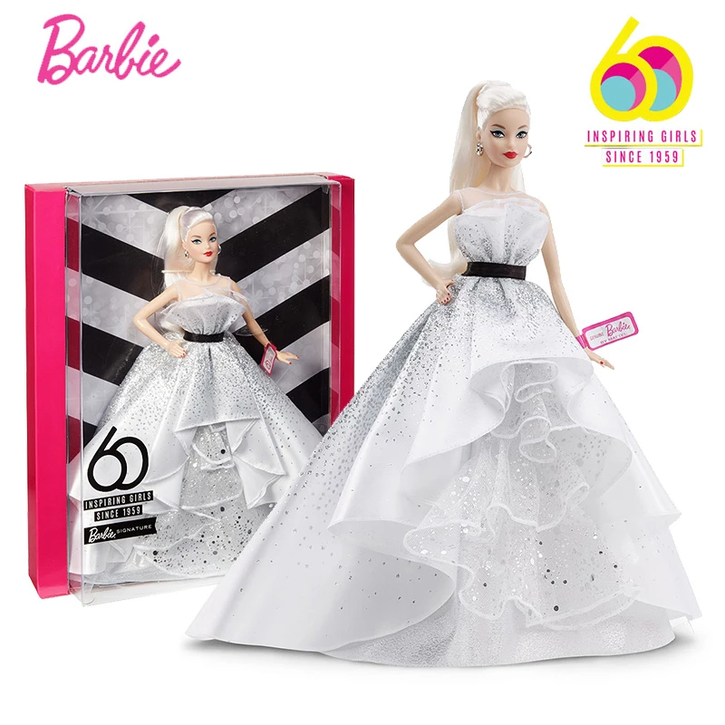 Kantine zone Geroosterd De Zwarte Label Barbie Pop 60th Anniversary Limited Edition Inspirerende  Meisjes Sinds 1959 Barbie Handtekening Pop Speelgoed Gift FXD88|Poppen| -  AliExpress