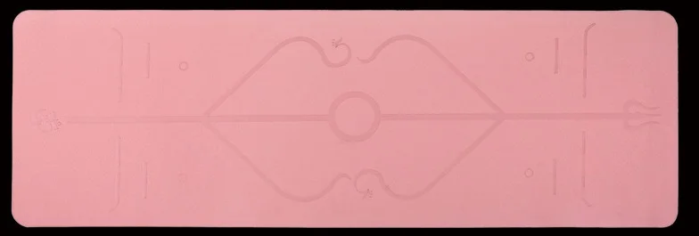 pink 1830*610*6 мм ТПЭ Коврик для йоги с позиционной линией нескользящий коврик для начинающих Экологический Безвкусный фитнес гимнастический коврик - Цвет: pink