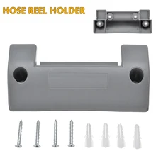 Water Hose Reel Holder Wall Mount Garden Hose Storage Pipe Fixing Bracket PVC Grey