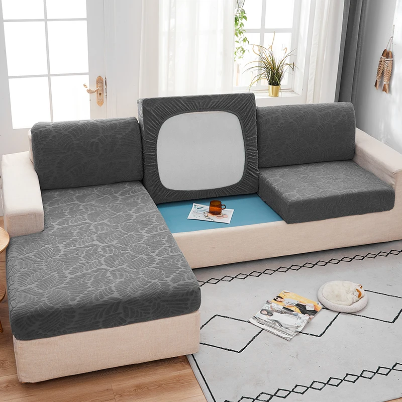 Fabirc sofá capa de almofada 1/2/3/4 seater grosso slipcover sofá sofá de canto cobre estiramento elástico capas de sofá