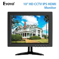 Eyoyo-Monitor de seguridad CCTV de 10 pulgadas, pequeño Monitor LCD portátil HDMI IPS HD 1024x768 4:3 con entrada BNC HDMI VGA AV para PC Raspbe