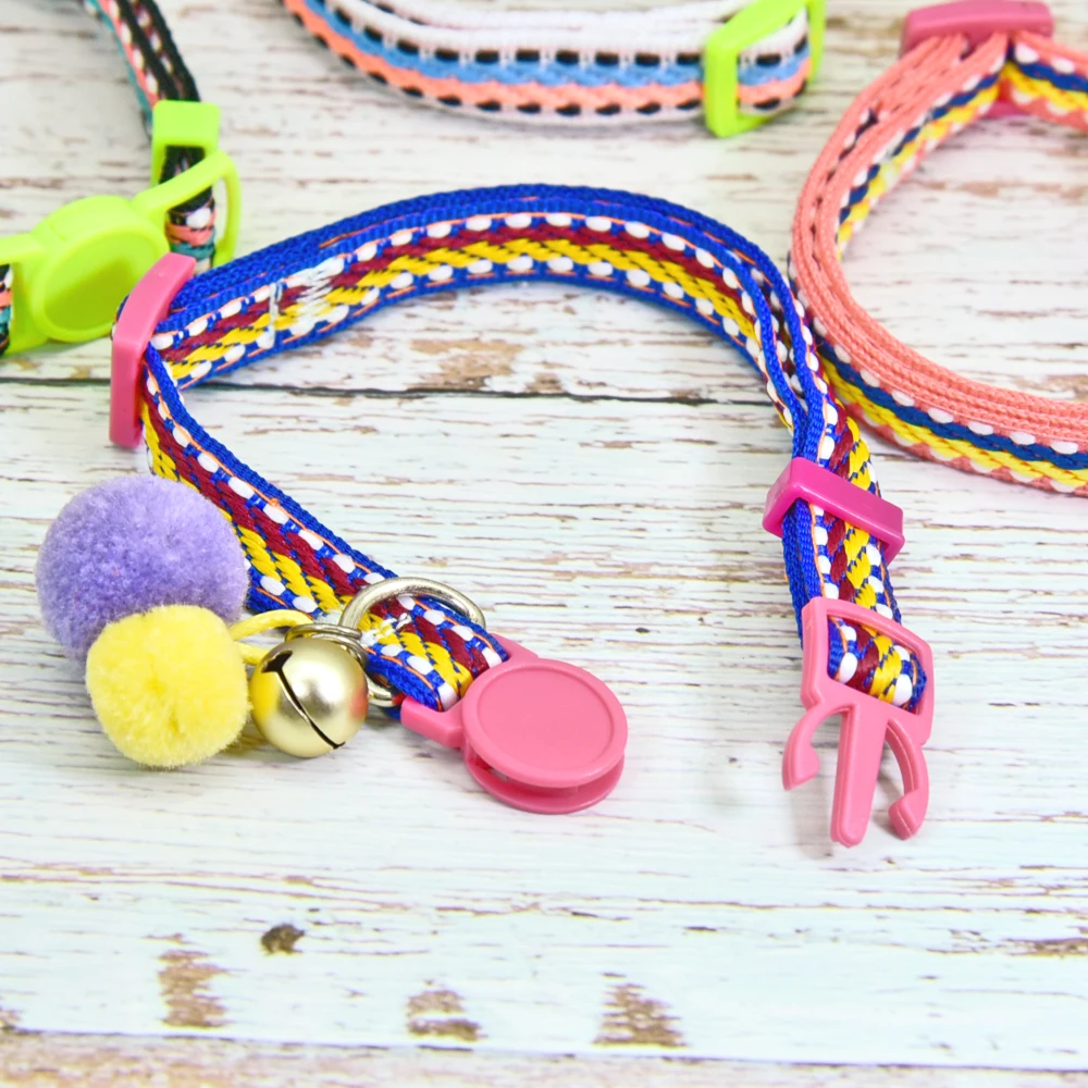 Cat Collar Customized Nylon Kitten Collar Personalzied Puppy ID Tag Collars Quick Release Cat Necklace Cat Accessories