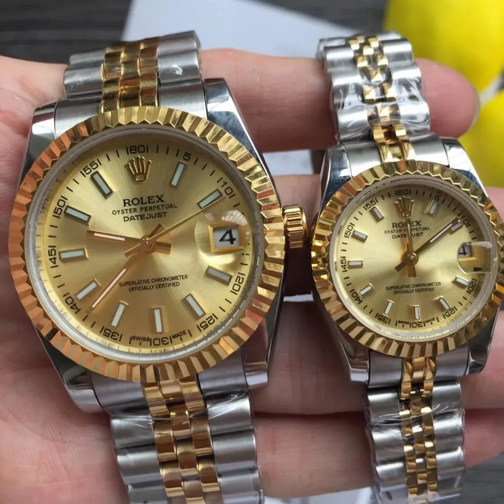 

18K Gold & Silver Datejust- luxury man 36mm & women 28mm Automatic mechanical sweeping watch fashion AAA Glide smooth watches 36