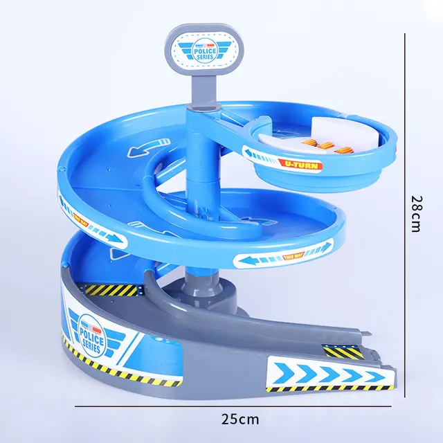 Magical Tracks Luminous Racing Track Car With Colored Lights DIY Plastic Glowing In The Dark Creative Toys For Kids Police turntable