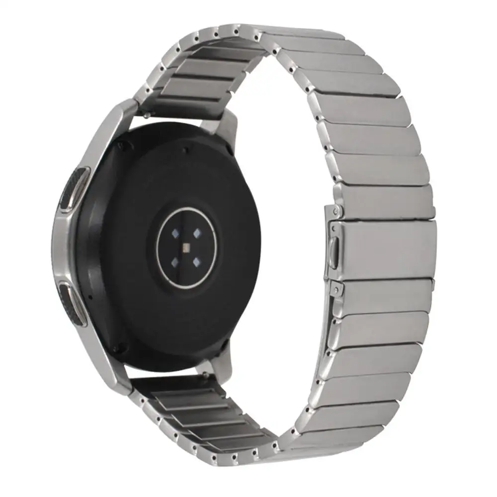 Замена металлический ремешок из нержавеющей стали для samsung Galaxy Watch 46 мм Мода широкий ремешок серебряный подарок для мужчин